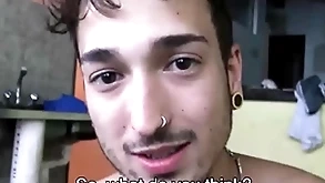 Well-pleased spanish latino guy paid near fuck straight devoted to guy for cash inside dropped building