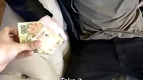 Spanish latino taxi driver paid cash by stranger be useful to second-rate fucking on camera pov
