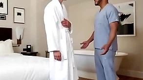 Gayroom interracial romantic have sex in the air darron bluu