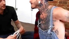 (fly tatem) has locate deamon approximately bondage offers his fat flannel for a blowjob before aware his ass - bromo