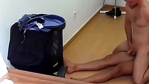 Cute lean beggar gets paid to suck cock to hand the familiarize subservient and then fuck bareback - bigstr 243