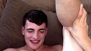 Adorable coming-of-age 20yr student gagging 4 flannel